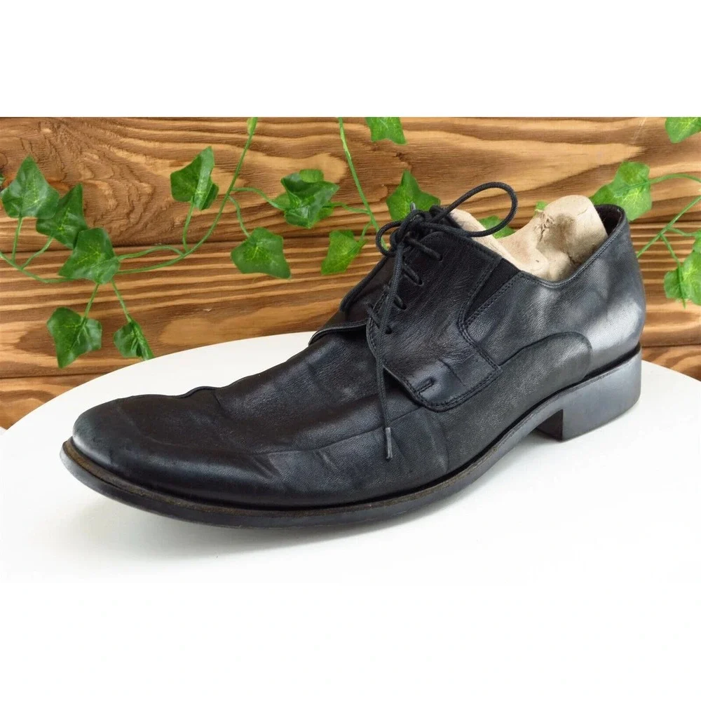 Bruno Magli Shoes Sz 10.5 M Black Derby‎ Oxfords Leather Men